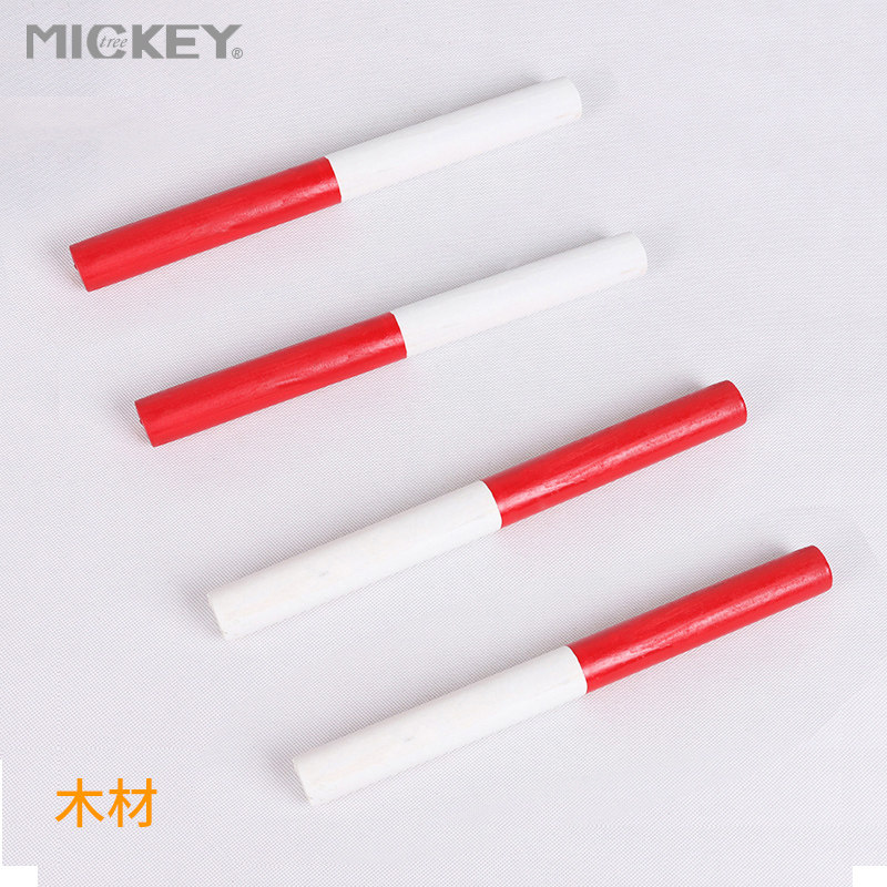 Wooden Baton for Track and Field Training Relay Race, Special Red and White Game Supplies, Wooden Children's Props for Sports Games