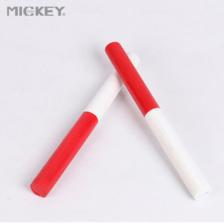 Wooden Baton for Track and Field Training Relay Race, Special Red and White Game Supplies, Wooden Children's Props for Sports Games