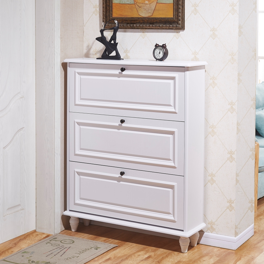 American Minimalist Modern Slim Shoe Tipping Storage Cabinet Door