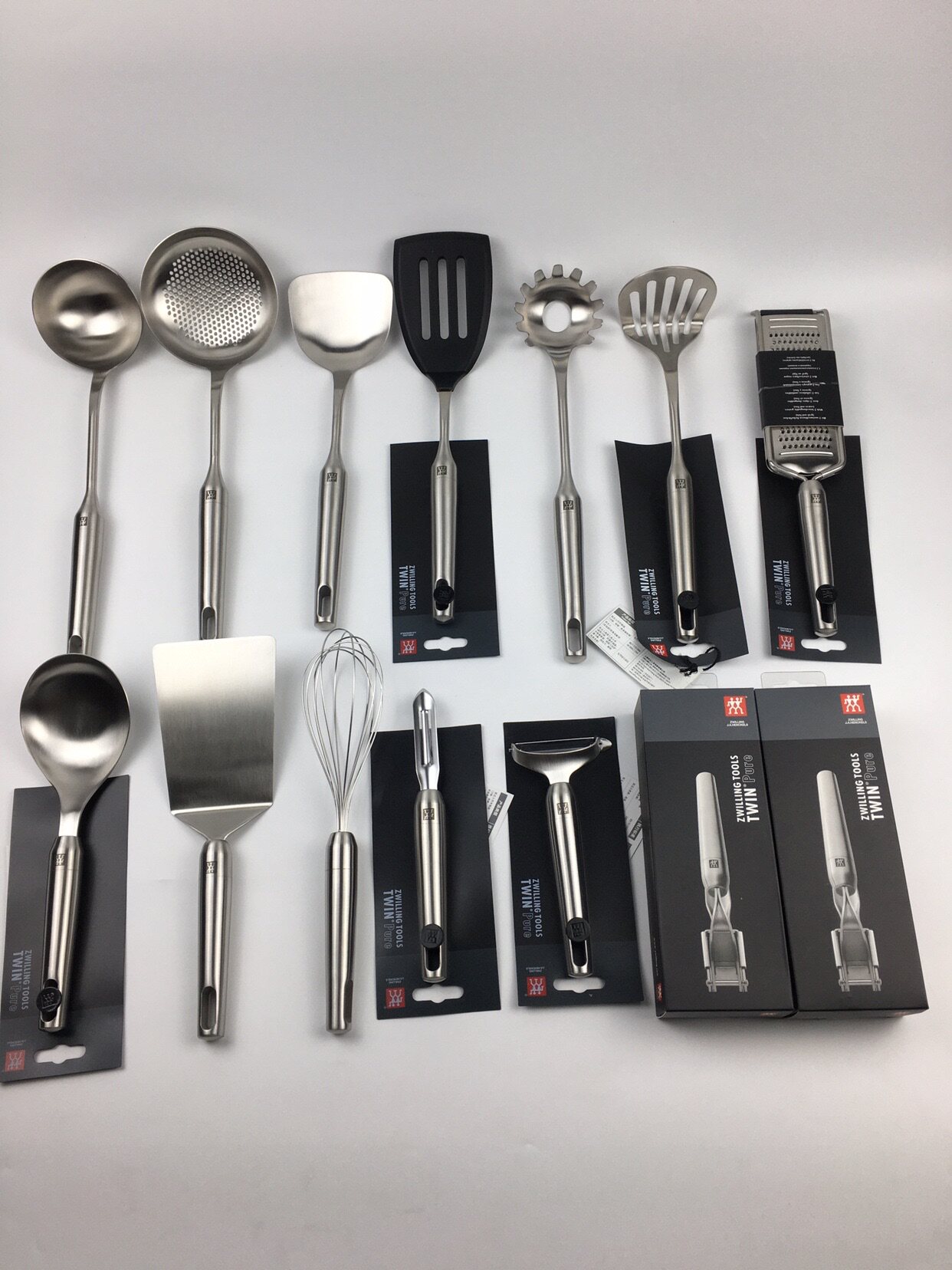 Zwilling pure series cooking utensils spatula spoon noodle spoon colander peeler knife garlic press spoon