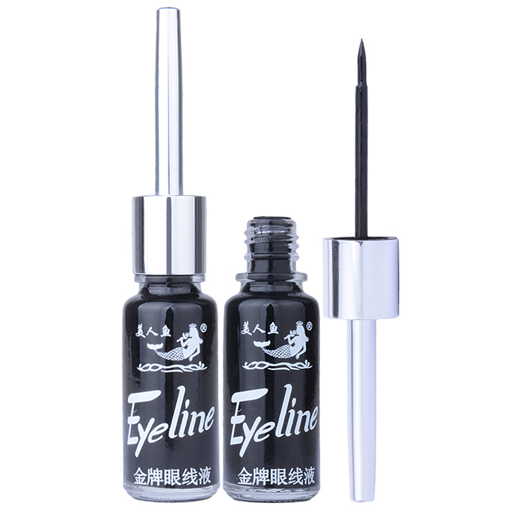 Mermaid gold eye line liquid 9ml hard head waterproof without fainting Mermaid eye line liquid color makeup 