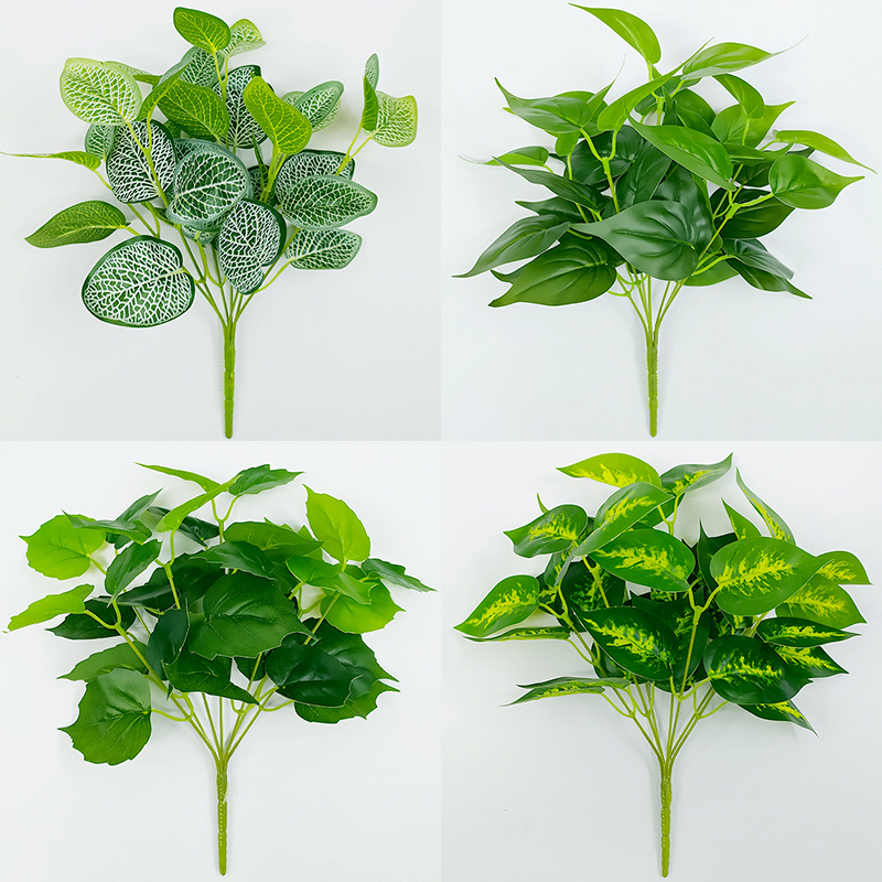 Single bouquet of fake flowers single plant simulation green plant plastic fake flowers home living room background wall plant wall decoration