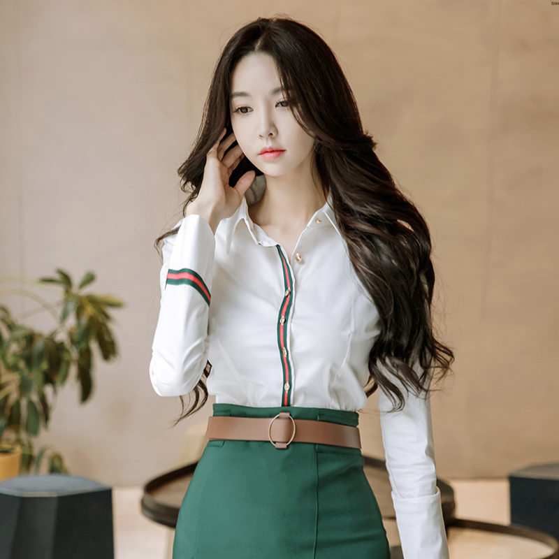 2021 Autumn Fashion New Korean version Fashion temperament Skinny Pack Hip Dress Woman OL Career suit Work suit
