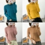 Eideline áo sơ mi cổ cao nửa cổ cao Áo len nữ dài tay thon gọn áo len mùa thu đông mới áo khoác cardigan