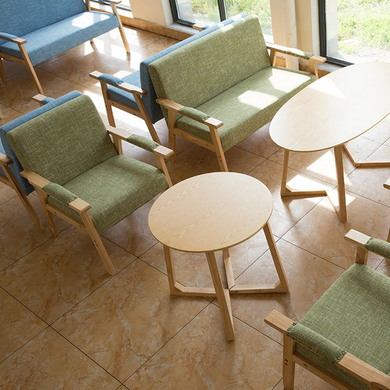 밀크티 숍 테이블과 의자 조합 디저트 카페 레스토랑 심플 레저 사무실 협상 휴식 더블 부스 소파