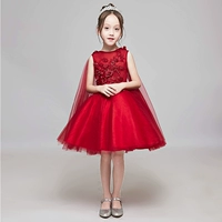 Trang phục trẻ em mẫu catwalk trình diễn trang phục công chúa váy cô gái fluffy dạ hội mùa hè phong cách mới đầm cho bé