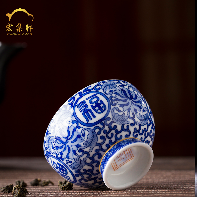 Jingdezhen ceramics kung fu tea cup pure manual porcelain cup sample tea cup individual cup single cup small master