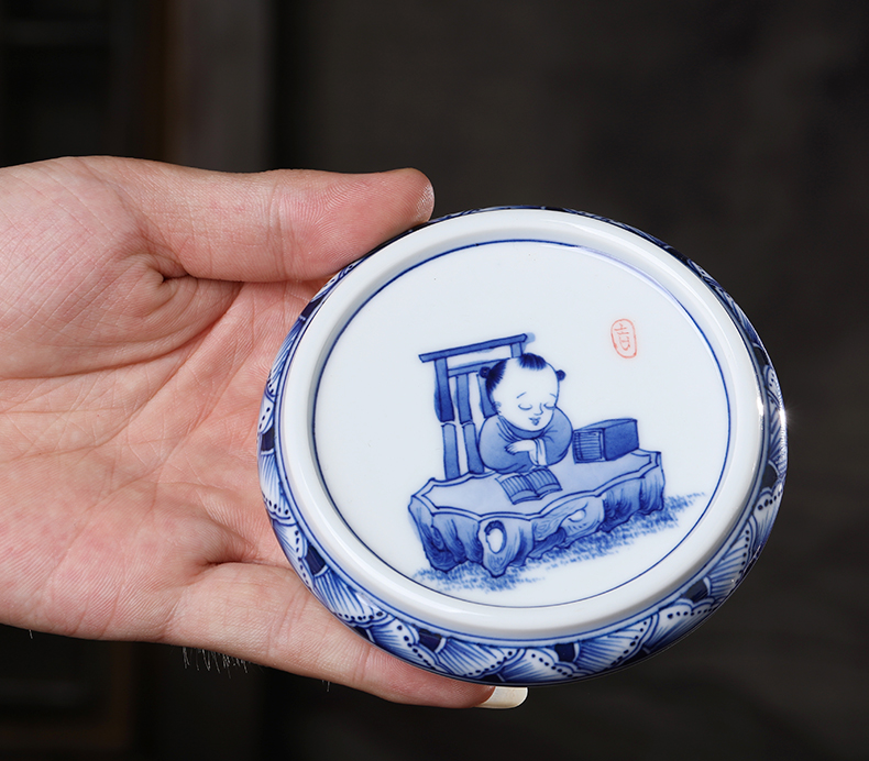 Jingdezhen hand - made porcelain treasure phase lid doesn the lid checking ceramic lid frame tea tea tea accessories