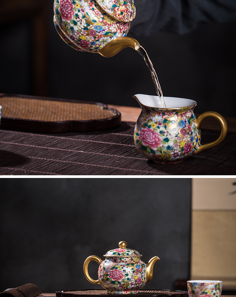 Jingdezhen ceramic teapot manual see colour enamel teapot kung fu tea tea pot home a single pot