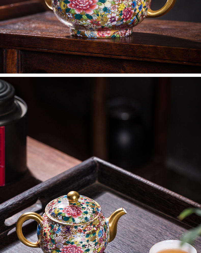 Jingdezhen ceramic teapot manual see colour enamel teapot kung fu tea tea pot home a single pot