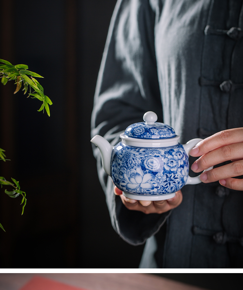 Teapot all hand kung fu tea set home tea exchanger with the ceramics jingdezhen porcelain firewood spend little Teapot