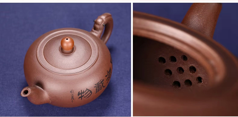 Yi Zisha nồi nổi tiếng tinh khiết làm bằng tay ấm trà không gốm Kung Fu đặt bóng nhà lỗ Shishi nồi đá