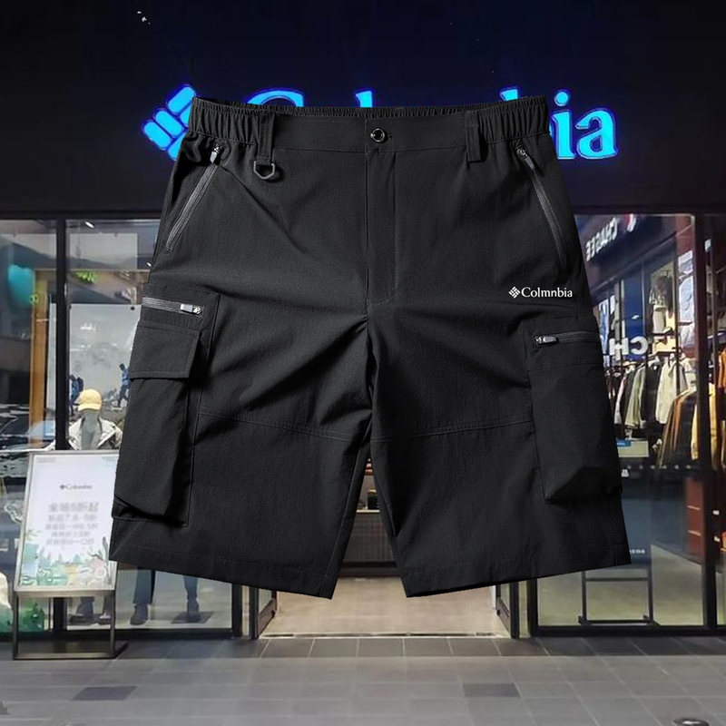 Men's Outdoor Casual Multi-Pocket Shorts, Summer Plus Size, Quick-Drying, Hiking Workwear, Sports Casual Five-Point Pants