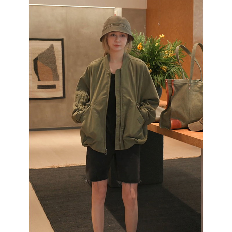 Ma Boss Mzx Baseball Jacket for Women 2026 New Spring Flight Crew Uniform Jacket Top Wtc261513J