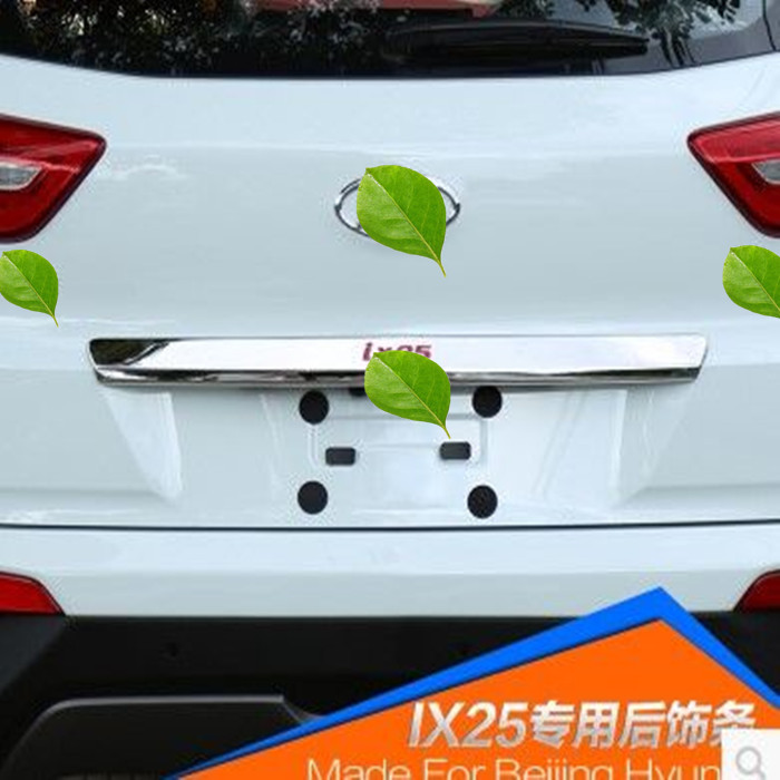 15-19 Modern Ix25 Rear Trim Strips, Tailgate Rear Trim Strips, Trunk Rear Bumper Decorative Bright Strips, Ix25 Modification
