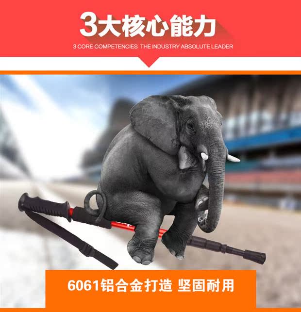 Dày siêu nhẹ trekking cực telescopic mía đi bộ leo núi hợp kim nhôm không gỉ đi bộ gậy đi bộ - Gậy / gậy gậy leo núi đa năng