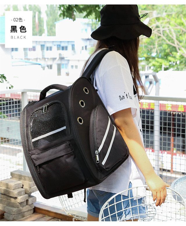 Pets Out Bag Kitty Dogs Out of Portable Double Shoulder Bag Outside with Case Cage Breathable Big Space Capsule