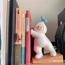 Cute doll Cartoon doll blind box doll Radish head book holder Book book storage student desktop decoration gift