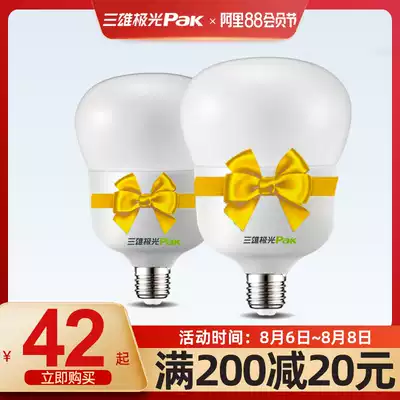 Sanxiong Aurora LED bulb high-power ultra-bright household E27 screw energy-saving lamp factory workshop lighting list