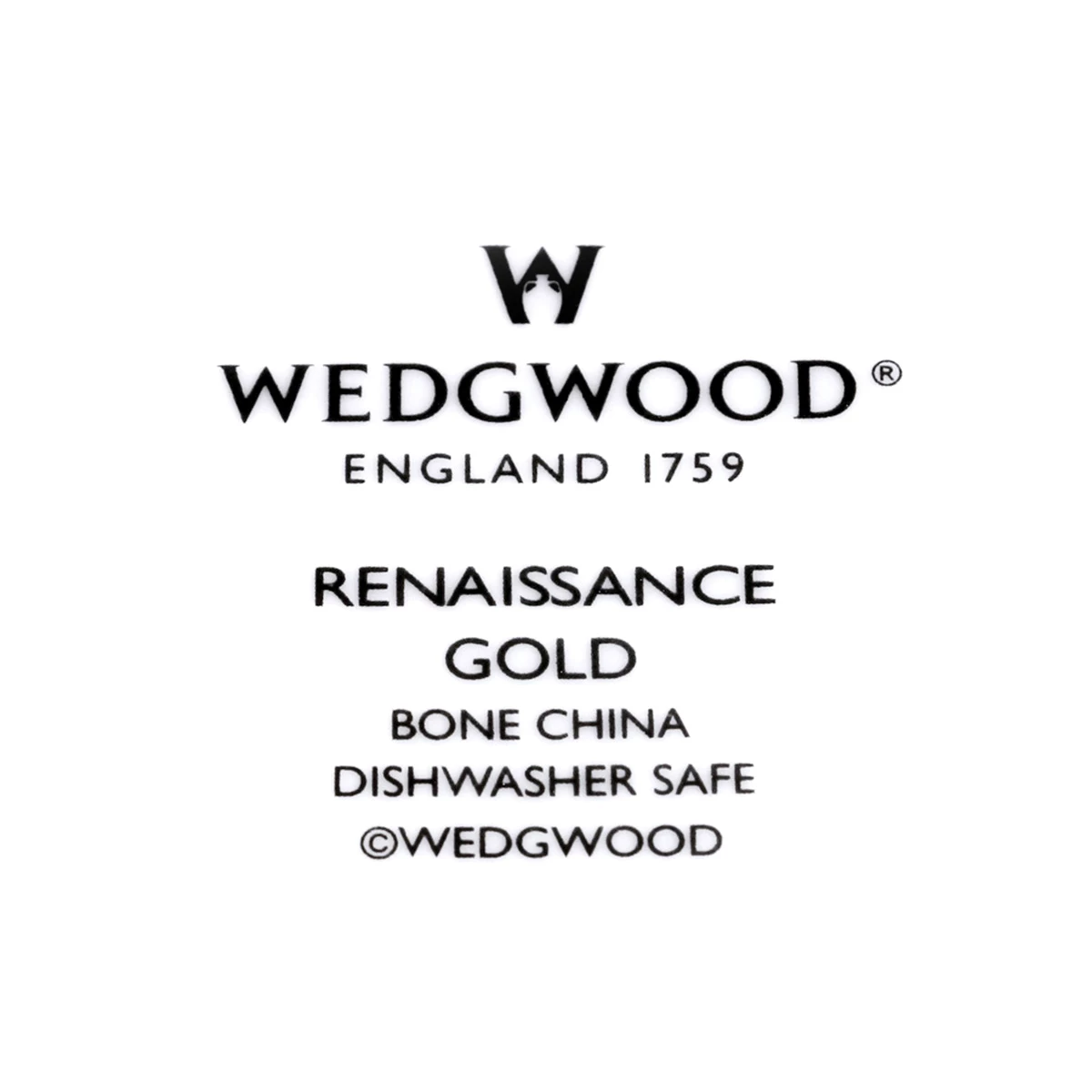 Wedgwood Renaissance Gold Golden Fan Hua 23CM bone porcelain flat plate (blue disk) western tableware