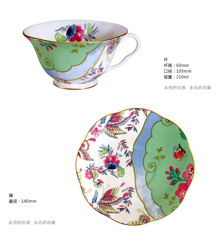 Wedgwood waterford Wedgwood flowers dance sphenoid ipads porcelain coffee cup dish 2 suit ipads China tea set gift boxes