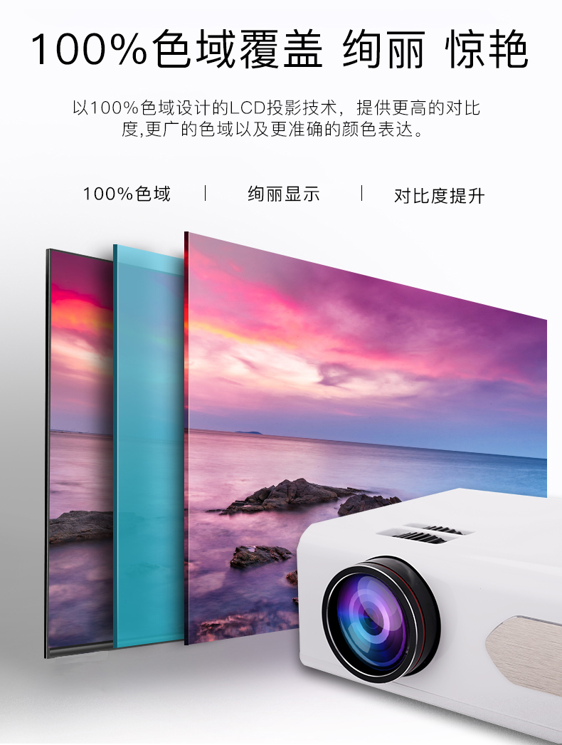 Thunder Cannon gp18 máy chiếu gia đình HD không dây wifi nhỏ micro cầm tay led thông minh 3d máy chiếu gia đình - Máy chiếu