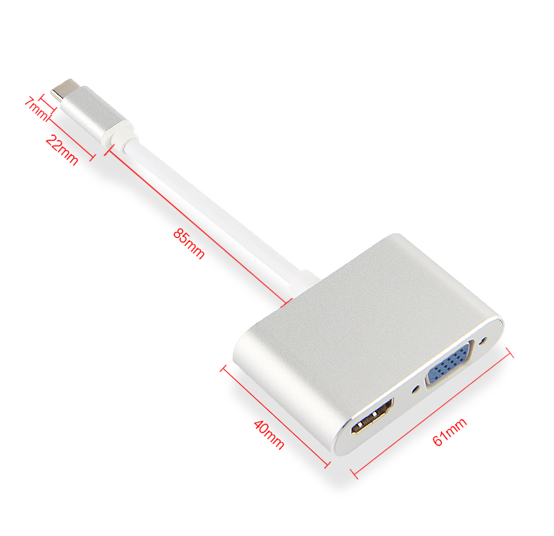 Bộ chuyển đổi iPad Pro 11 inch / 12,9 inch bộ chuyển đổi toàn màn hình 2018 Máy tính bảng mới của Apple USB-C dock mở rộng pro11 kết nối máy chiếu VGA TV HDMI - TV giá tivi sony 43 inch