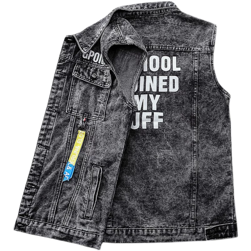 Summer thin denim vest, trend jacket, Korean style