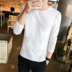 Mùa hè Hàn Quốc in nam ngắn tay T-shirt cổ tròn nửa tay t-shirt trắng t 桖 Slim quần áo xu hướng áo phông nam tay ngắn Áo phông ngắn