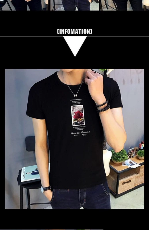 Mùa hè 2018 mới trẻ trung áo thun ngắn tay nam sinh viên Hàn Quốc thời trang áo sơ mi nửa tay nam xu hướng từ bi áo thun polo