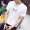 Mùa hè Hàn Quốc in nam ngắn tay T-shirt cổ tròn nửa tay t-shirt trắng t 桖 Slim quần áo xu hướng áo phông nam tay ngắn