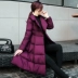 Áo dài chống cotton nữ dài phiên bản Hàn Quốc 2017 mới rộng dày ấm áp một chiếc váy eo từ với quần áo độn bông áo khoác kaki lót lông nữ dáng dài Bông