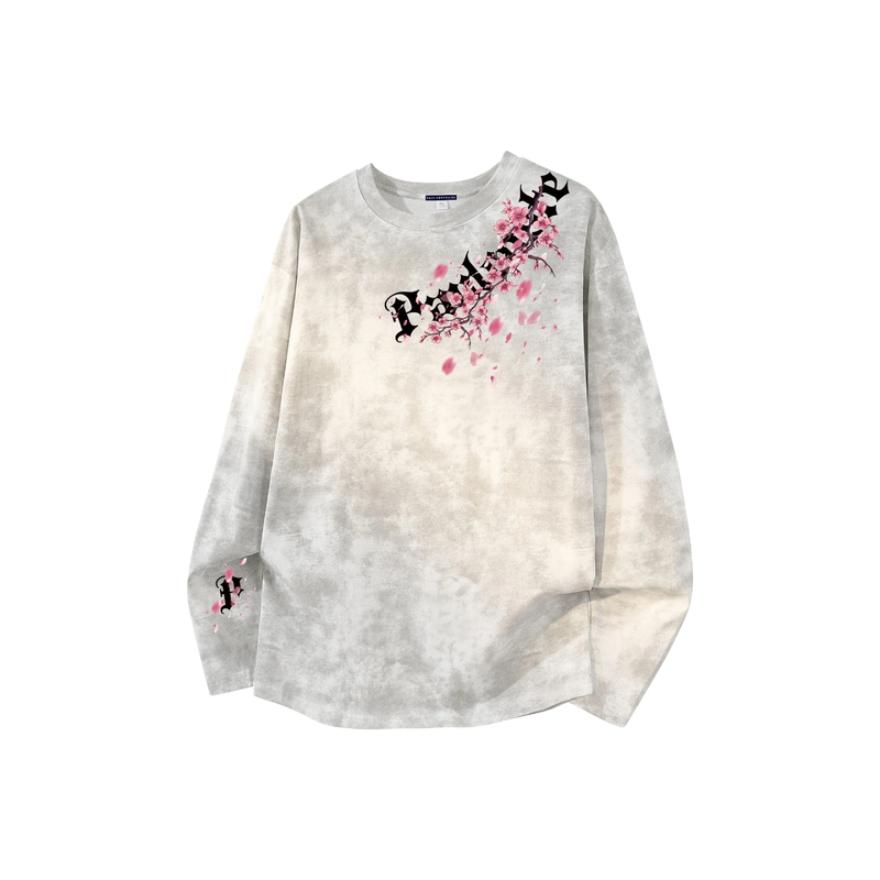 Paul Costelloe Paul Costello American Gothic English-Style Cherry Blossom Round Neck Long Sleeve T-Shirt