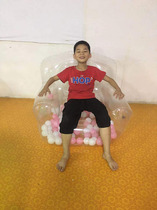 Internet celebrity new high-end quality fashion trend inflatable transparent sofa childrens sofa soft and comfortable factory direct sale