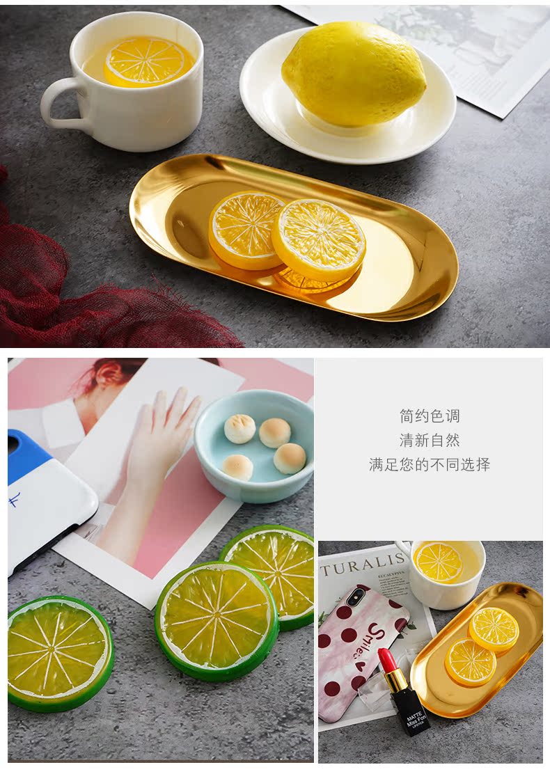 Mô phỏng nhiếp ảnh chanh thực phẩm phụ trợ cốc nước phù hợp với đồ trang trí ảnh in gió ảnh đạo cụ thực phẩm đặt ra - Trang trí nội thất phụ kiện trang trí phòng thờ