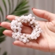 Cô gái giả ngọc trai đầu dây nữ đơn giản phiên bản Hàn Quốc của bao da dây buộc tóc màu đỏ lưới Hàn Quốc dây cao su ngọt ngào và tươi mát - Phụ kiện tóc