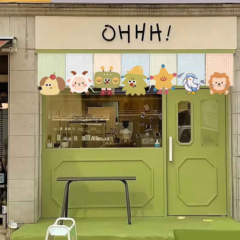 Kitchen Curtains, Door Curtains, Animal Pennant Short Curtains, Partition Curtains, Bedroom Bookshelf No-Drill Magic Tape Decorative Hanging Curtains Kitchen Curtains, Door Curtains, Animal Pennant Short Curtains, Partition Curtains, Bedroom Bookshelf No-Drill Magic Tape Decorative Hanging Curtains