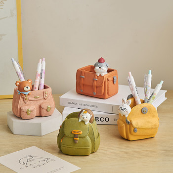 Creative cute pen holder office ornament storage box student children desk decorations for girls birthday gifts