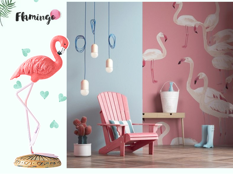 Sáng tạo flamingo trang trí nhà món quà cưới phòng khách bàn hiển thị tủ rượu tủ TV đồ trang trí nhỏ