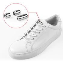 Lazy shoelaces stretch-free Joker metal capsule buckle shoelaces childrens round elastic shoelaces