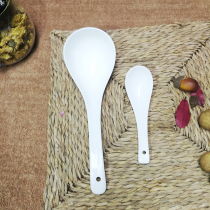 Soup ceramic household large spoon large spoon spoon long handle spoon large bone porcelain porridge spoon porridge rice spoon hot pot spoon