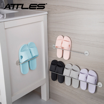 Toilet mop rack door wall toilet storage bathroom shelf non-perforated wall-mounted shoe rack