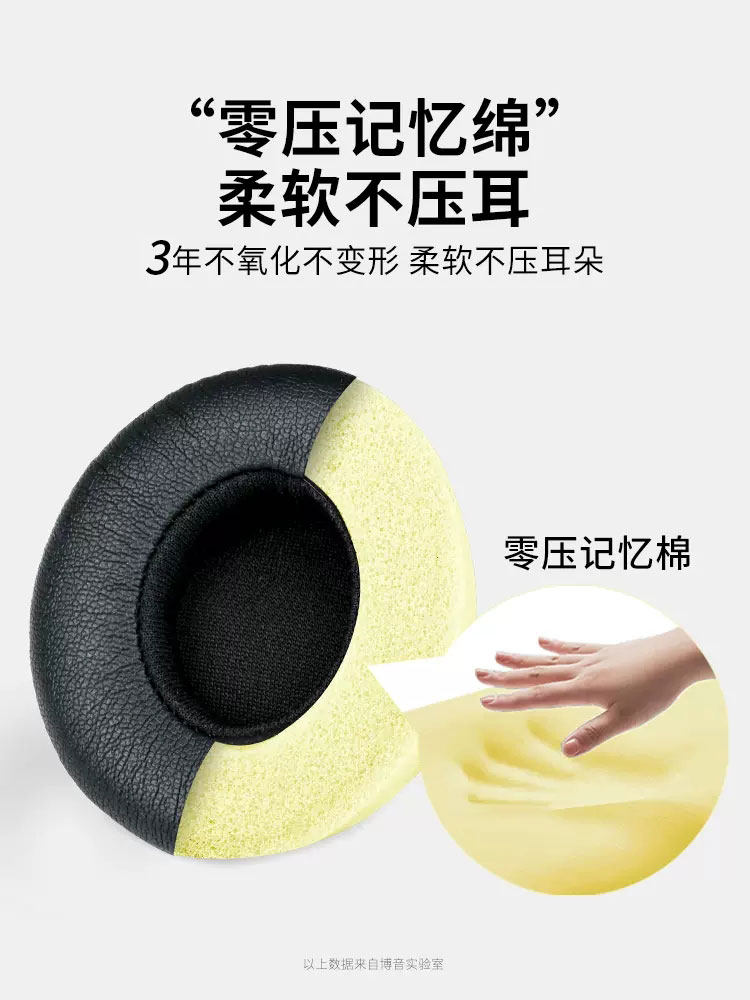 Boyin Is Suitable for Beats Solo3 Ear Pads, Studio3 Headphone Covers, 2Nd Generation Bluetooth Version Sponge Covers, Leather Covers, Ear Cushions