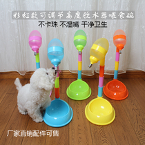 Pooch Drinking Water Rainbow Festival High Pet Pet Hanging Drinking Water Bottle Teddy Bibi Bear Standing Drinking Water Jug Food Basin Dog Bowl