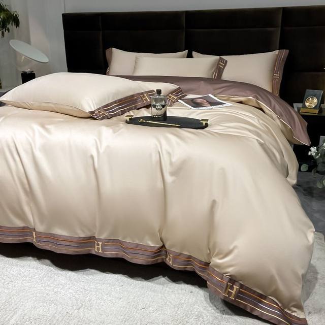 Hot sale exports Canada 240 long lint cotton all cotton four-piece set full set sheets and quilt cover bedding 4