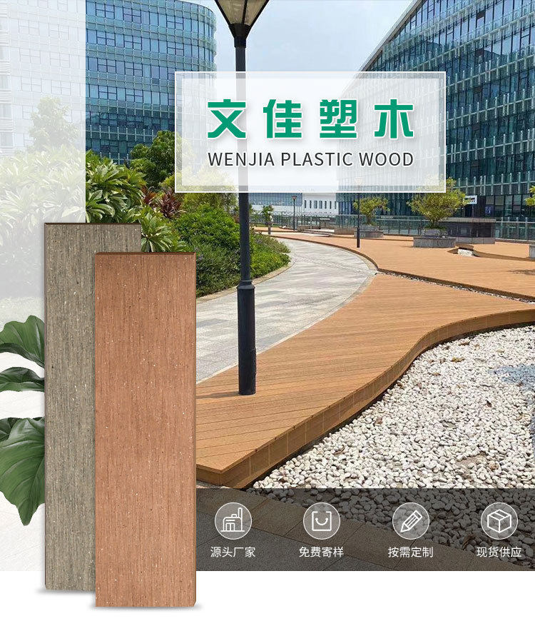 товар из китая 立体压花纹塑木地板户外木塑阳台铺设安装庭院室外露台塑木地板厂