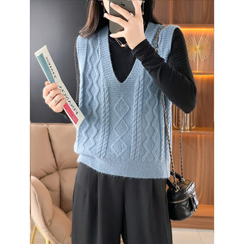 2023 Spring and Autumn New Tops Women's Vests College Style Vests Knitted Vests Shirts with Sweater Waistcoats