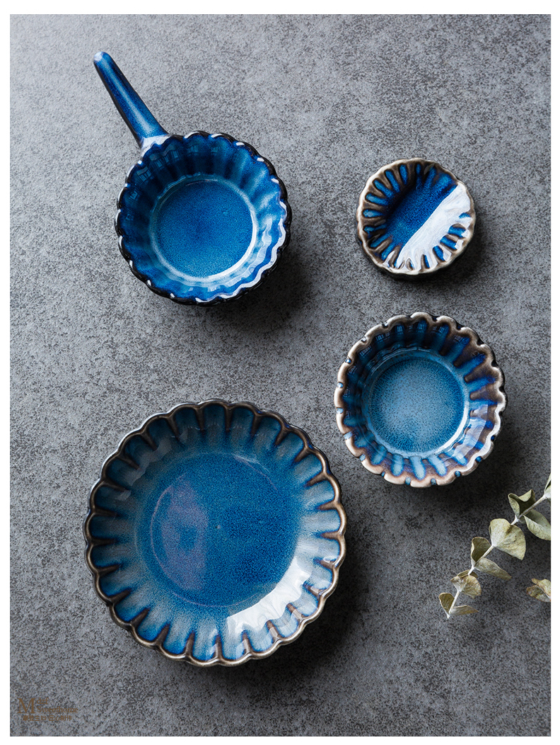 Modern European home housewife cutlery set 0 to eat the soup bowl rainbow such use creative ceramic bowl dish bowl