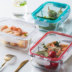 hộp hâm nóng thức ăn Các bà nội trợ hiện đại Boron thủy tinh nóng Hộp cơm trưa Đặt lò vi sóng Thực phẩm nóng riêng biệt Hộp Bento tươi phủ kín - Hộp cơm điện sưởi ấm hộp cơm điện lock&lock Hộp cơm điện sưởi ấm