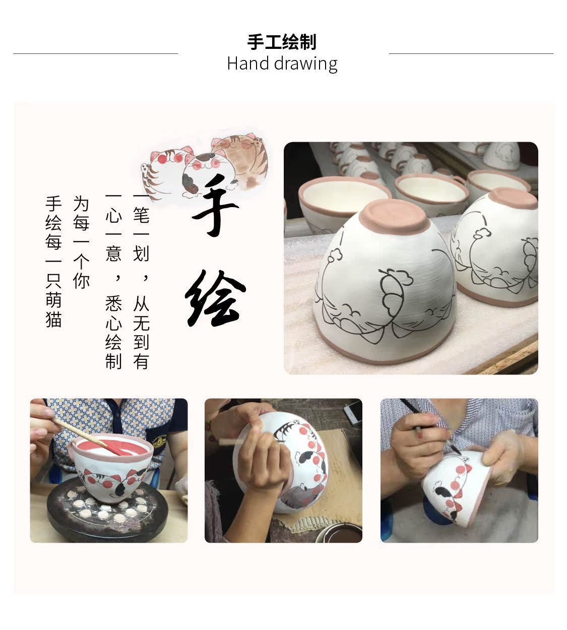 Bà nội trợ hiện đại Phong cách Nhật Bản Bộ rượu vang mèo Rượu vang trắng Rượu sake Rượu vang Nhật Bản Chai gốm thủy tinh Bộ ly phụ kiện rượu vang